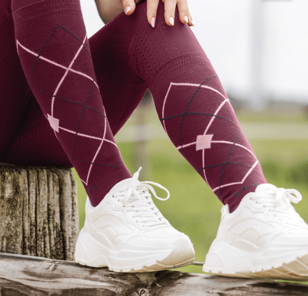 Hovedbilde ELT ridestrømpe burgunder